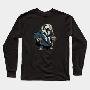 dog and coffee Long Sleeve T-Shirt